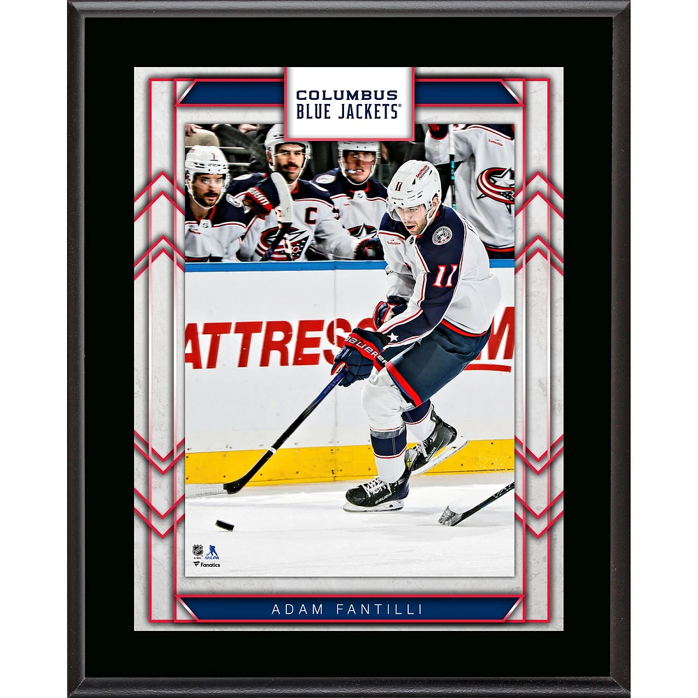 Plaque de joueur sublimée Adam Fantilli Columbus Blue Jackets 10,5" x 13"