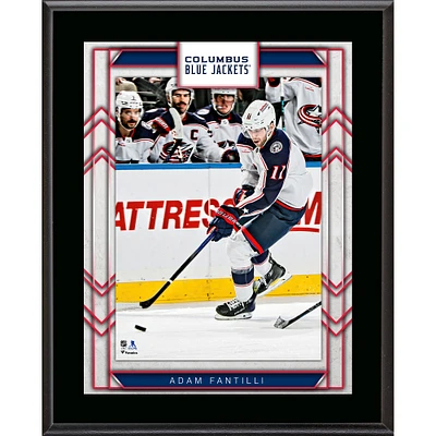 Plaque de joueur sublimée Adam Fantilli Columbus Blue Jackets 10,5" x 13"