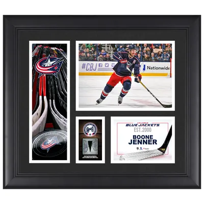 Boone Jenner Columbus Blue Jackets Fanatics Authentic Framed 15" x 17" Player Collage with a Piece of Game-Used Puck