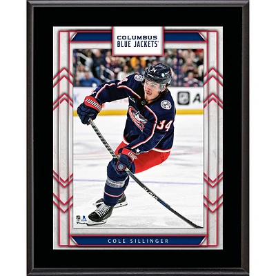 Plaque de joueur sublimée Cole Sillinger Columbus Blue Jackets 10,5" x 13"