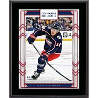 Plaque de joueur sublimée Cole Sillinger Columbus Blue Jackets 10,5" x 13"
