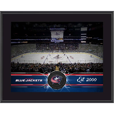 Plaque d'équipe sublimée des Blue Jackets de Columbus 10,5" x 13"