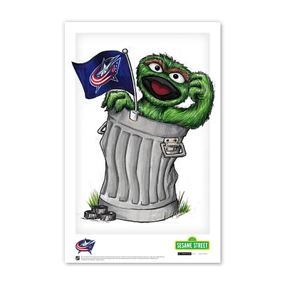 Columbus Blue Jackets 11" x 17" Sesame Street Print