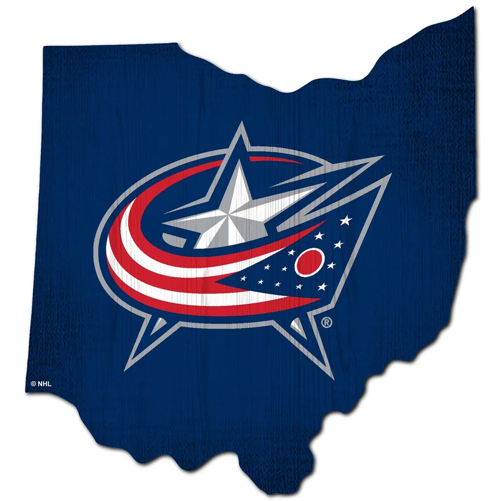 Columbus Blue Jackets 12" Logo State Sign