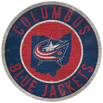 Columbus Blue Jackets 12'' State Circle Sign