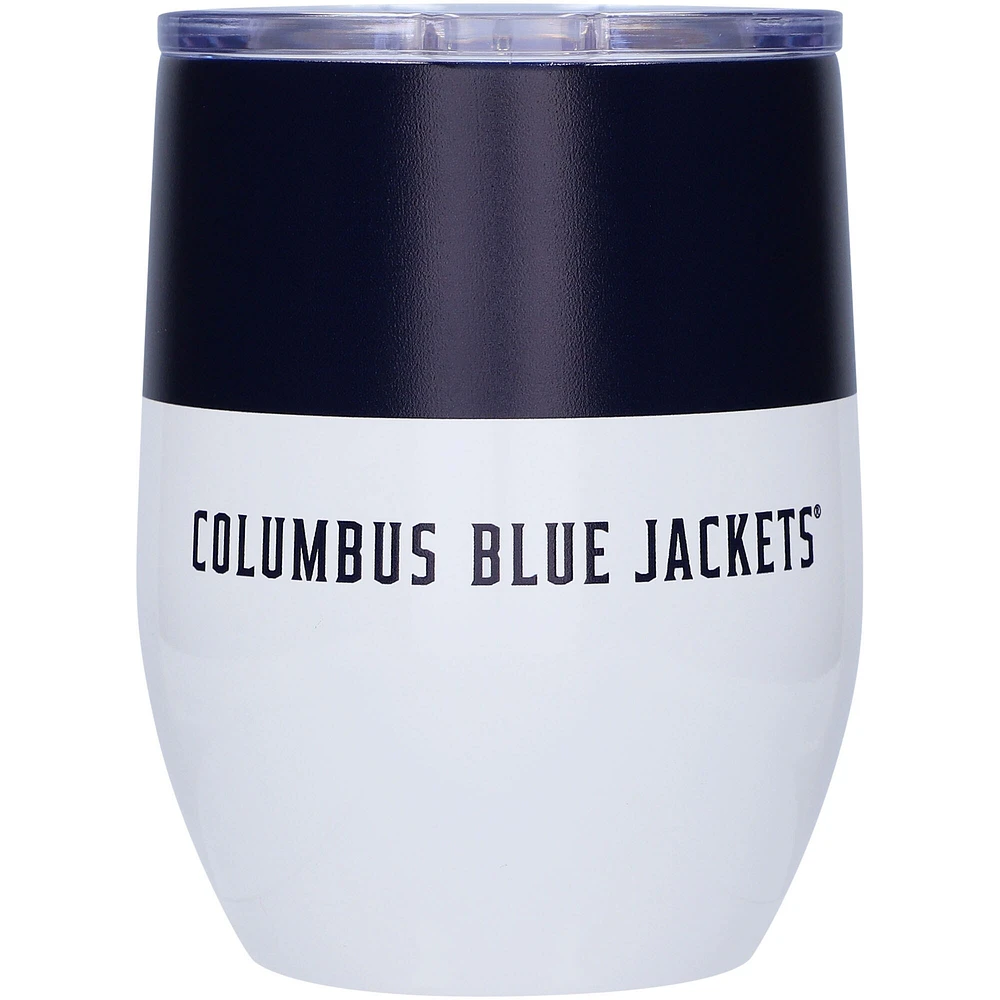 Vestes bleues de Columbus 16oz. Gobelet incurvé en acier inoxydable colorblock