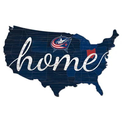 Columbus Blue Jackets 18'' x 18'' USA Shape Cutout Sign