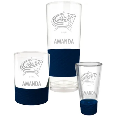 Columbus Blue Jackets 3-Piece Personalized Homegating Drinkware Set
