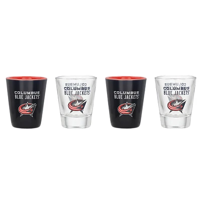 Ensemble de quatre verres à shot Columbus Blue Jackets