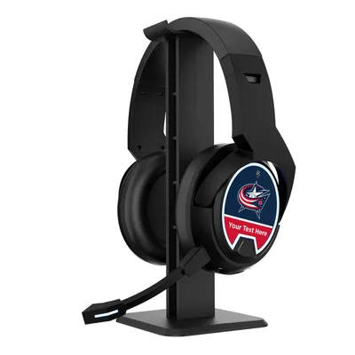 Columbus Blue Jackets Personalized Bluetooth Gaming Headphones & Stand