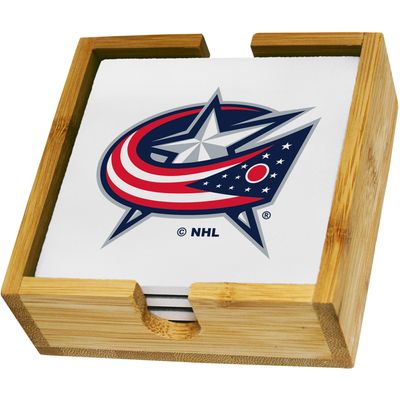 Columbus Blue Jackets Team Logo Four-Pack Square Coaster Set