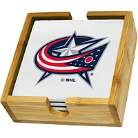 Columbus Blue Jackets Team Logo Four-Pack Square Coaster Set
