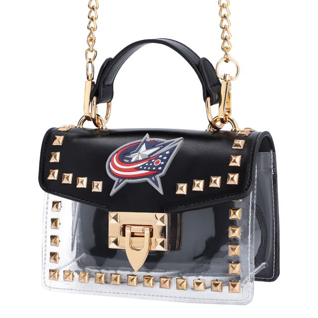 Cuce Columbus Blue Jackets Sac à bandoulière transparent clouté