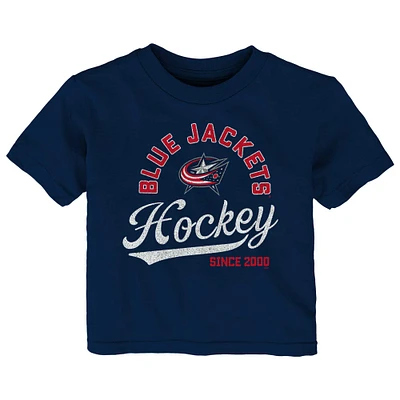 T-shirt bleu marine Columbus Blue Jackets Take The Lead pour bébé