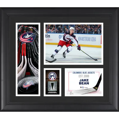 Jake Bean Columbus Blue Jackets Fanatics Authentic Unsigned Framed 15" x 17" Player Collage with a Piece of Game-Used Puck