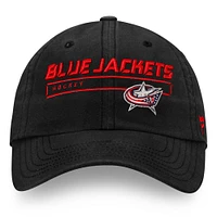 Men's Fanatics  Black Columbus Blue Jackets Authentic Pro Rinkside Fundamental Adjustable Hat