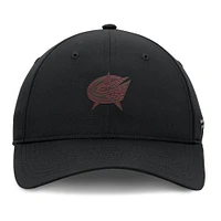Casquette ajustable Fanatics Black Columbus Blue Jackets Authentic Pro Road pour homme