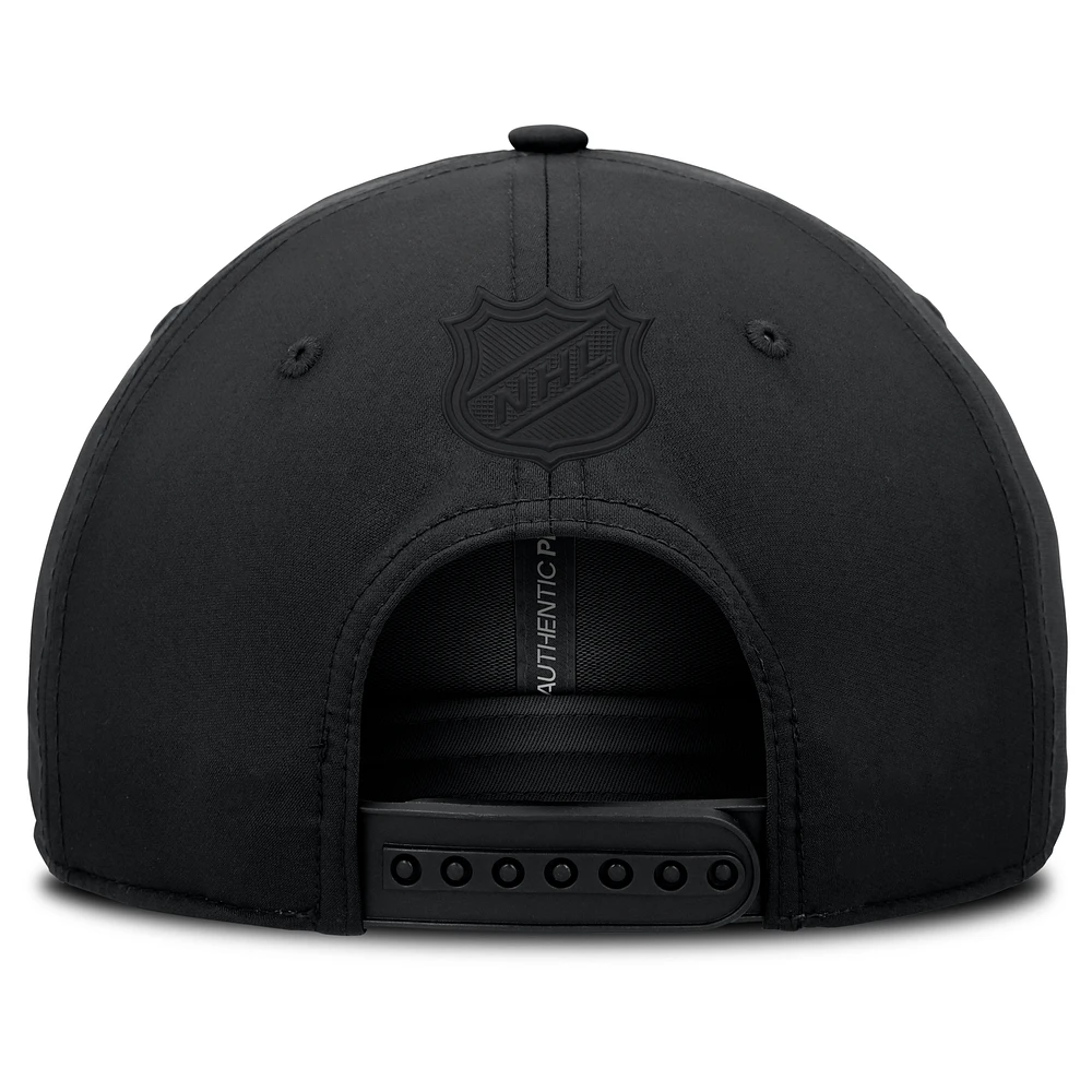 Casquette ajustable Fanatics Black Columbus Blue Jackets Authentic Pro Road pour homme