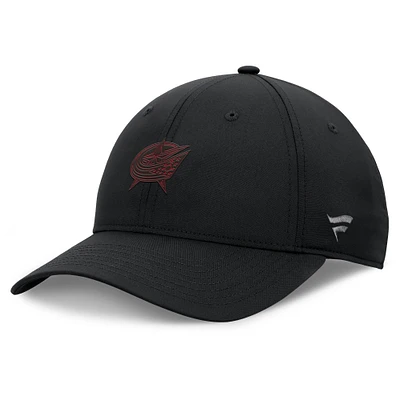 Casquette ajustable Fanatics Black Columbus Blue Jackets Authentic Pro Road pour homme