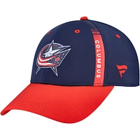 Casquette ajustée authentique Pro des Columbus Blue Jackets de la marine Fanatics pour homme