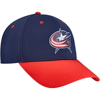 Casquette ajustée authentique Pro des Columbus Blue Jackets de la marine Fanatics pour homme