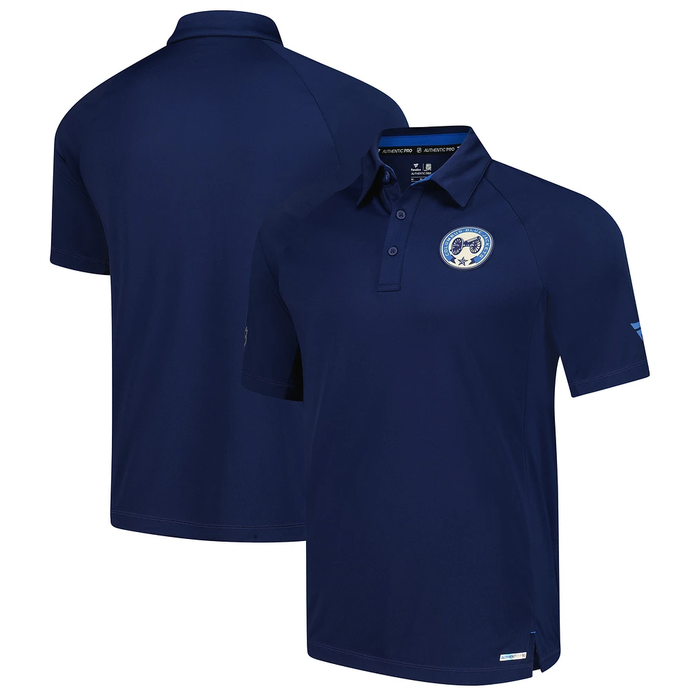 Men's Fanatics  Navy Columbus Blue Jackets Authentic Pro Polo