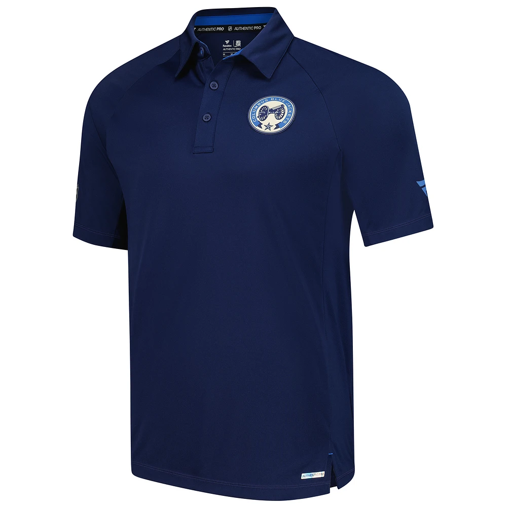 Men's Fanatics  Navy Columbus Blue Jackets Authentic Pro Polo