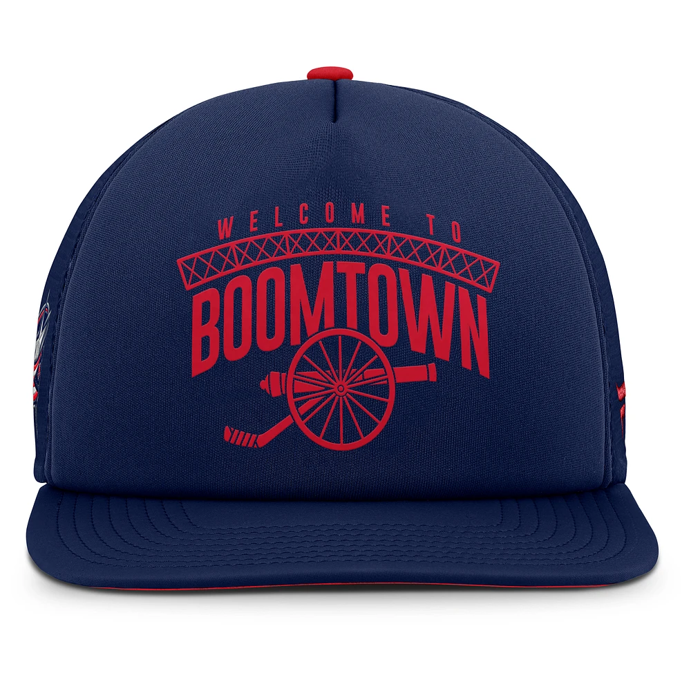 Men's Fanatics  Navy Columbus Blue Jackets Rink Hometown Snapback Hat