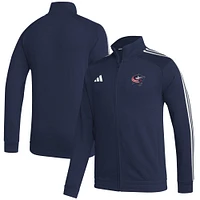 Men's adidas  Navy Columbus Blue Jackets Raglan Full-Zip Track Jacket