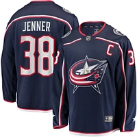 Men's Boone Jenner Navy Columbus Blue Jackets Home Captain Patch Breakaway Player Jersey