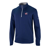 Men's Columbia Navy Columbus Blue Jackets Wickham Hills Omni-Wick Quarter-Zip Jacket