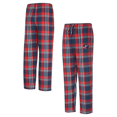 Pantalon de nuit en flanelle Region Concepts Sport Red/Navy Columbus Blue Jackets pour hommes