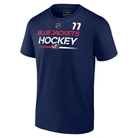 Men's Fanatics Adam Fantilli Navy Columbus Blue Jackets Authentic Pro Prime Name & Number T-Shirt