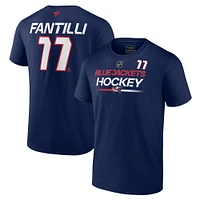 Fanatics pour hommes Adam Fantilli Navy Columbus Blue Jackets Authentic Pro Prime Name & Number T-shirt