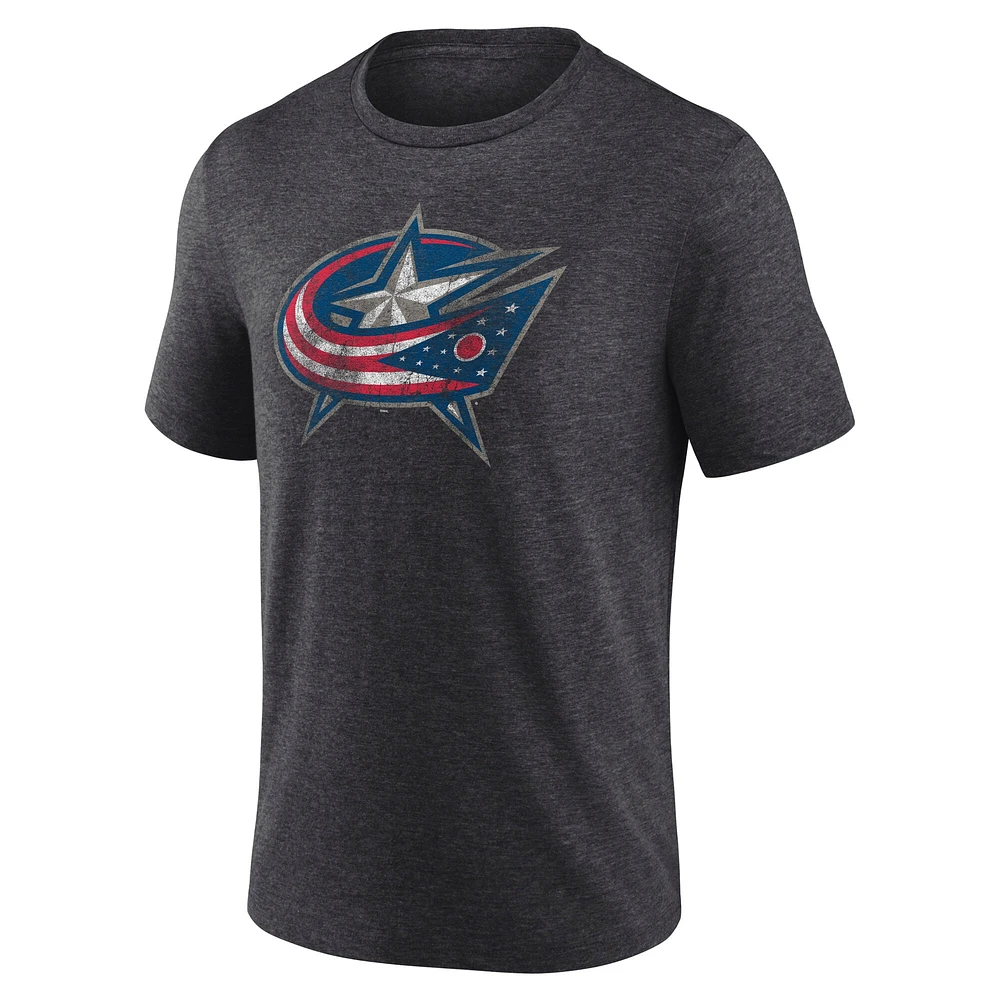 Men's Fanatics Black Columbus Blue Jackets NHL Special Edition Tri-Blend T-Shirt