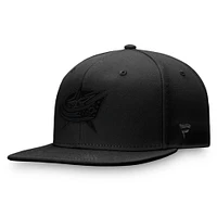 Casquette ajustée ton sur noire Columbus Blue Jackets Fanatics pour hommes