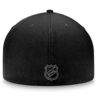 Casquette ajustée ton sur noire Columbus Blue Jackets Fanatics pour hommes