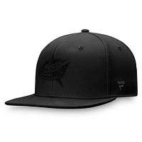 Casquette ajustée ton sur noire Columbus Blue Jackets Fanatics pour hommes