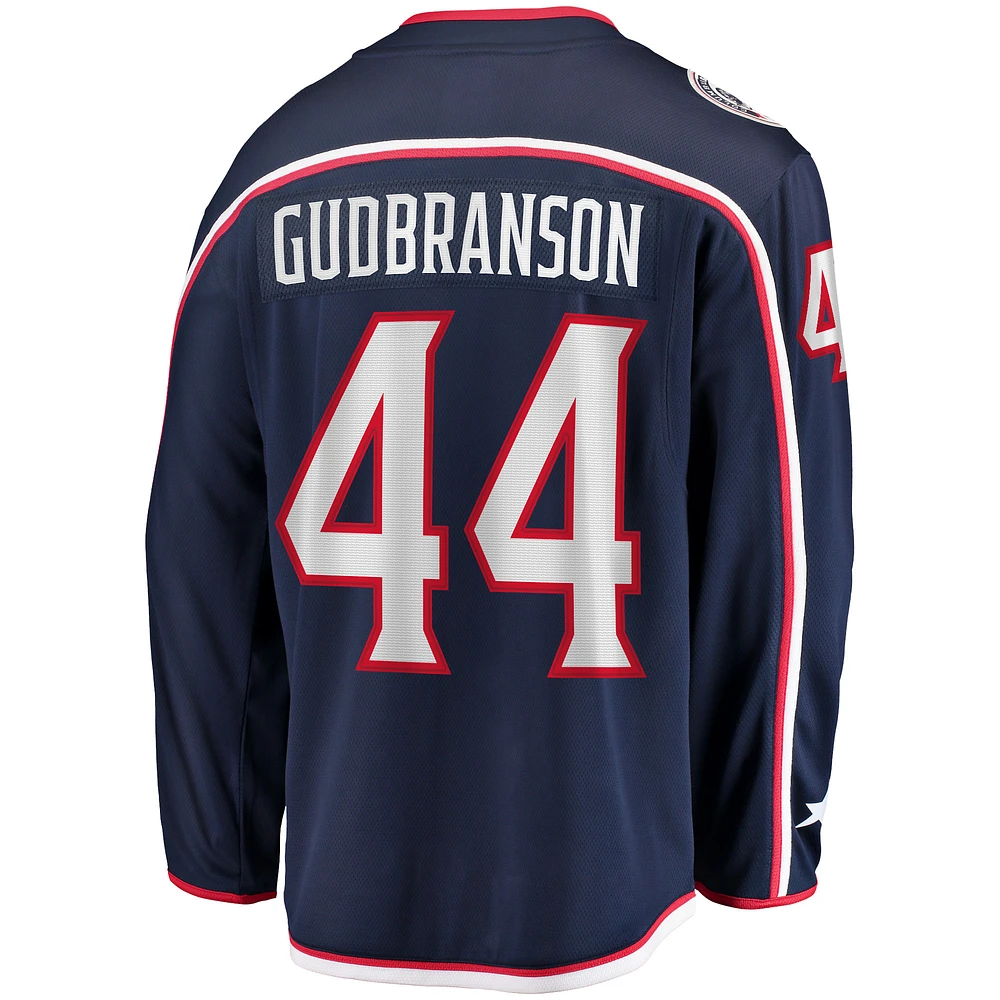 Men's Fanatics Erik Gudbranson Navy Columbus Blue Jackets Home Breakaway Player Jersey