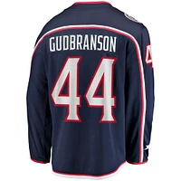 Fanatics pour hommes Erik Gudbranson bleu marine Columbus Blue Jackets Maillot de joueur échappé à domicile