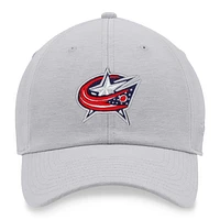 Casquette réglable avec logo Columbus Blue Jackets Fanatics Heather Grey pour hommes