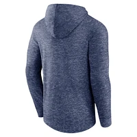 Men's Fanatics  Heather Navy Columbus Blue Jackets Slub Pullover Hoodie