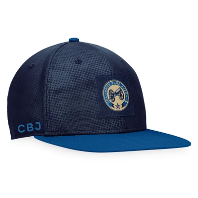 Casquette Snapback Columbus Blue Jackets Authentic Pro Alternate Logo pour hommes Fanatics bleu marine/bleu