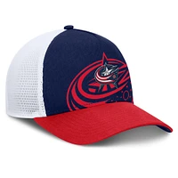 Men's Fanatics Navy/Red Columbus Blue Jackets Authentic Pro A-Frame Rink Adjustable Hat