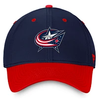 Men's Fanatics  Navy/Red Columbus Blue Jackets Authentic Pro Rink Two-Tone Flex Hat