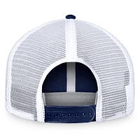 Fanatics pour hommes bleu marine/blanc Columbus Blue Jackets Free Kick Trucker Casquette réglable