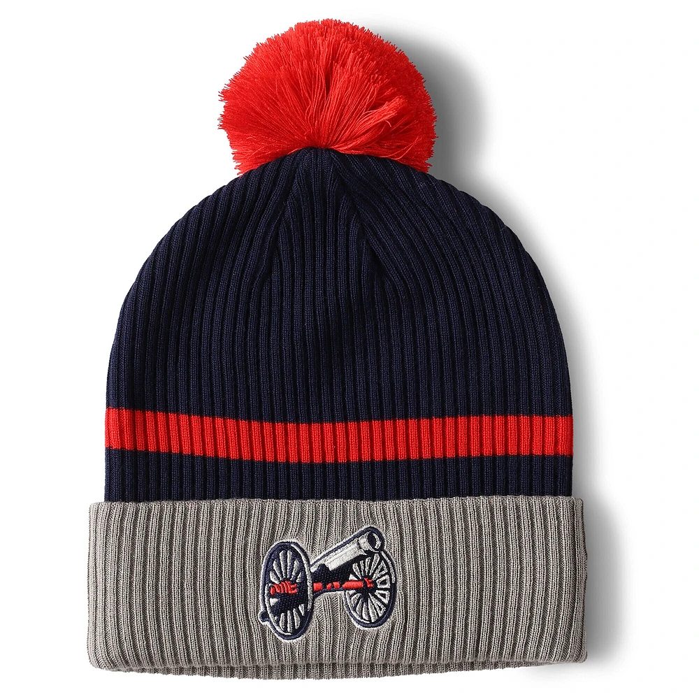 Bonnet en tricot à revers avec pompon pour homme Fanatics Navy Columbus Blue Jackets 2025 NHL Stadium Series