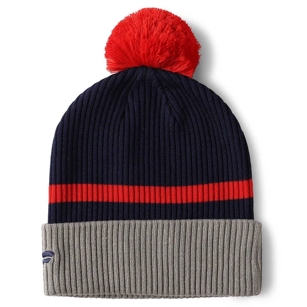 Bonnet en tricot à revers avec pompon pour homme Fanatics Navy Columbus Blue Jackets 2025 NHL Stadium Series