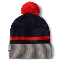 Bonnet en tricot à revers avec pompon pour homme Fanatics Navy Columbus Blue Jackets 2025 NHL Stadium Series
