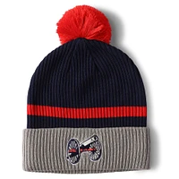 Bonnet en tricot à revers avec pompon pour homme Fanatics Navy Columbus Blue Jackets 2025 NHL Stadium Series